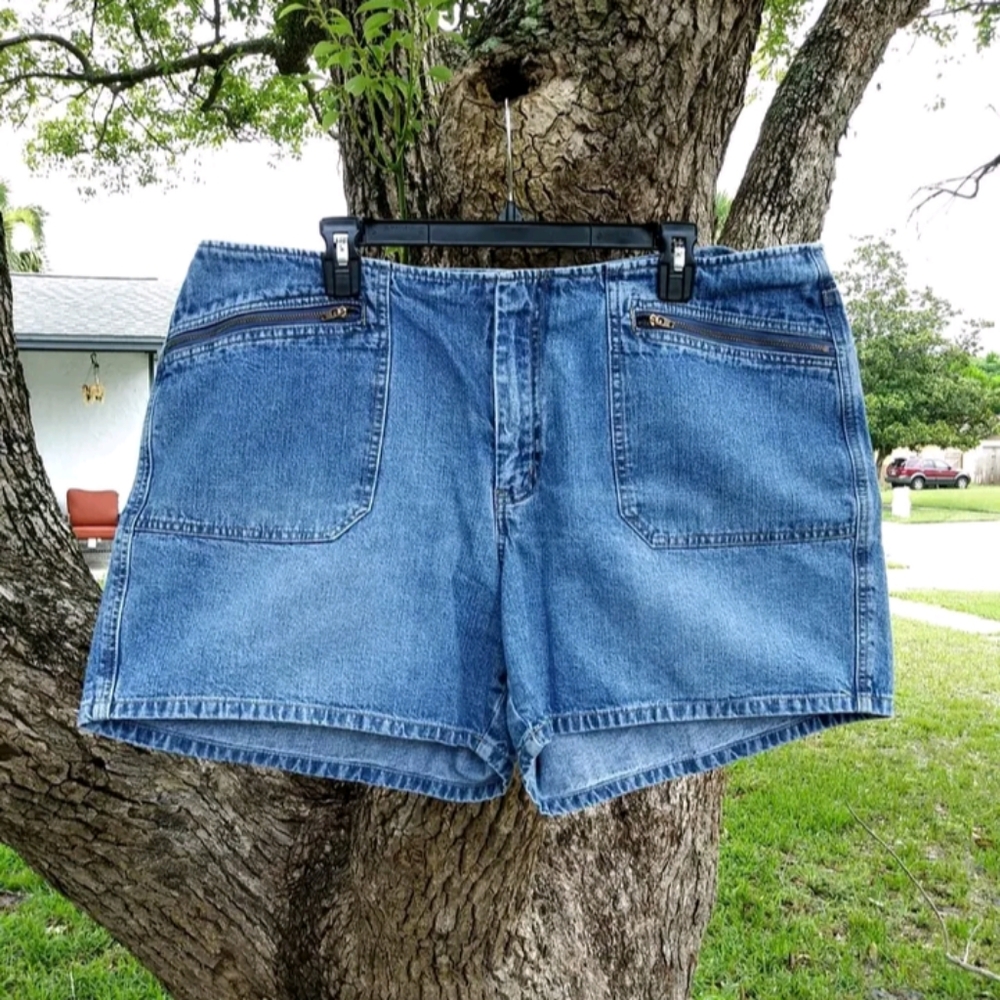 Venezia Plus Size Blue Denim Jean Shorts Size 20 Casual Y2K